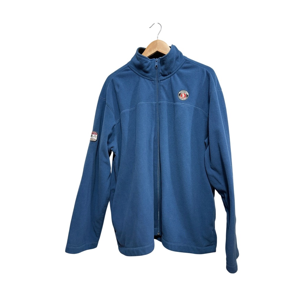 vintage Walt Disney World Mickey Mouse Blue Full Zip Fleece Jacket Mens XL